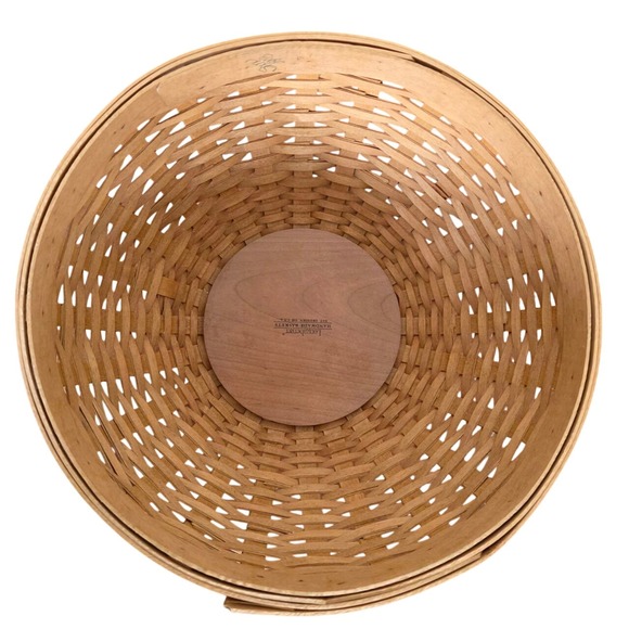 Longaberger Nesting Baskets Set of 2 Round Handwoven 2003 with Lids & Protectors - Picture 9 of 16